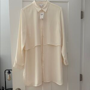 J. Jill Cream Long Sleeve Shirt Tunic
